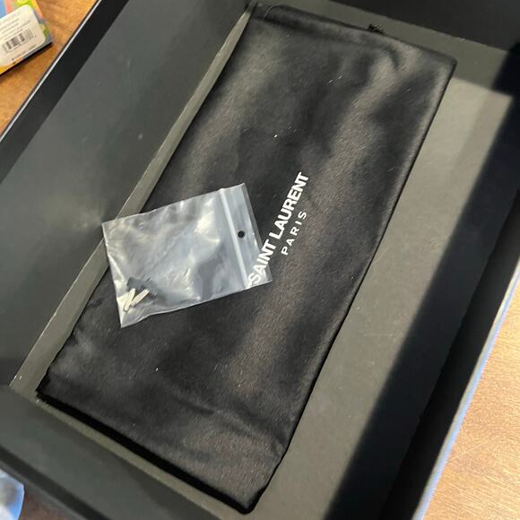 Saint Laurent YSL Yves  'Khan' black/blue SNAKESKIN shoes EU 40 US 10 - Picture 2 of 9